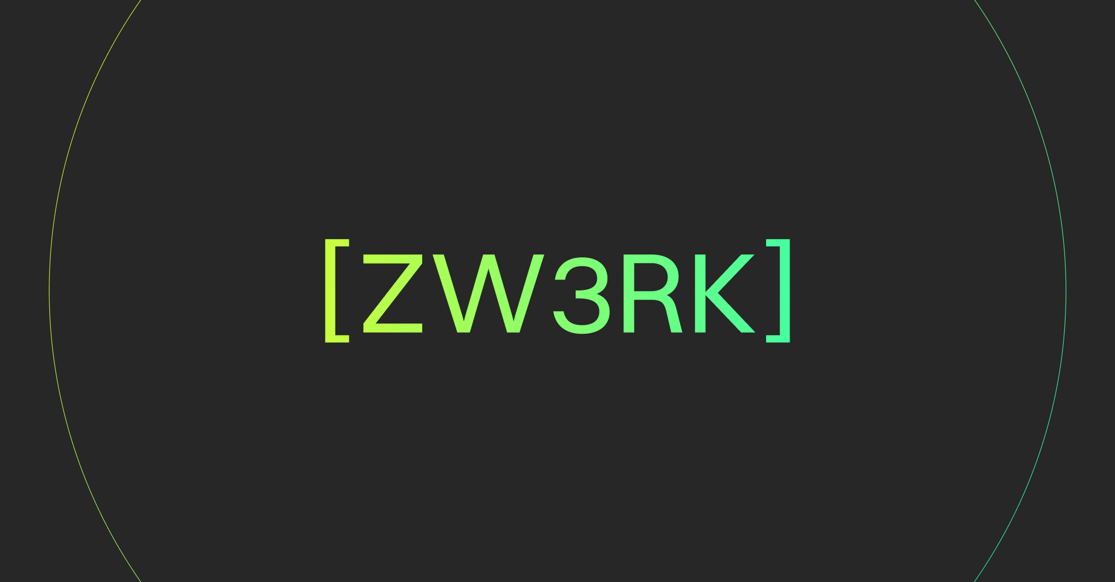 Text that reads [ZW3RK] on a black background.