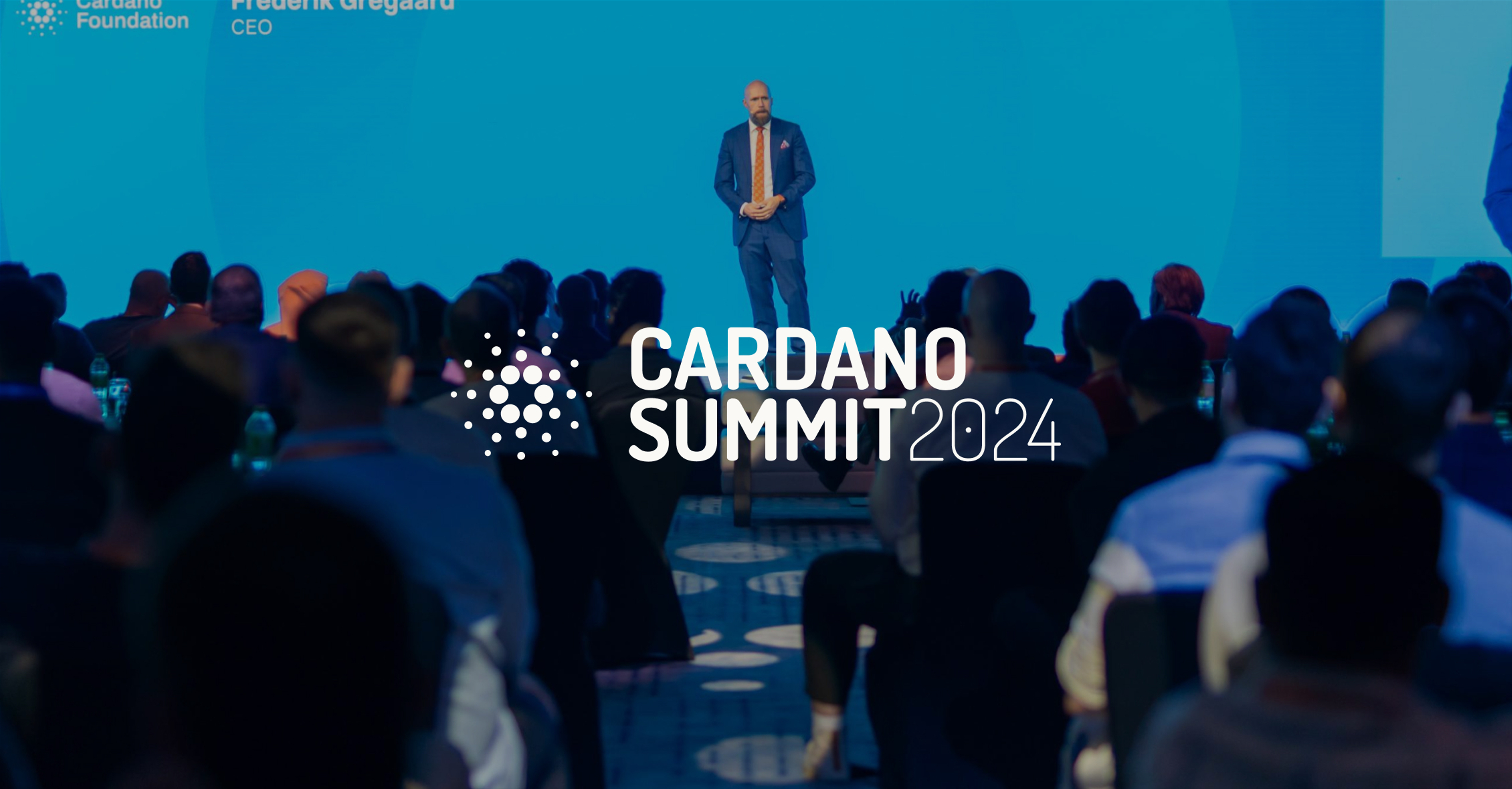 Cardano Summit 2024 with Frederik Gregaard and audience in background