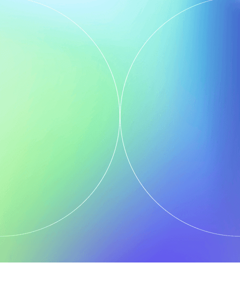 Two circles over a blue and green gradient.